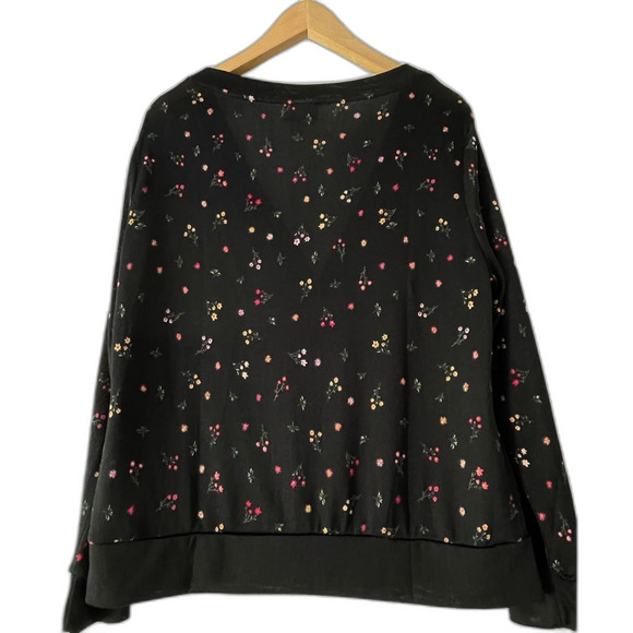 LuLaRoe Black Floral Print Cheryl Cardigan size: XS - Picture 3 of 7